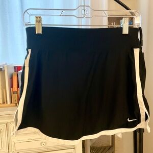 Nike Women's Black Mini Skirt with White Accents